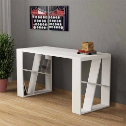 Γραφείο εργασίας Honey χρώμα λευκό 137x60x75εκ
