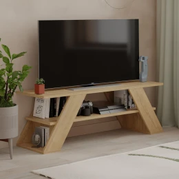 Έπιπλο τηλεόρασης Farfalla χρώμα sapphire oak 120x33,5x40εκ.