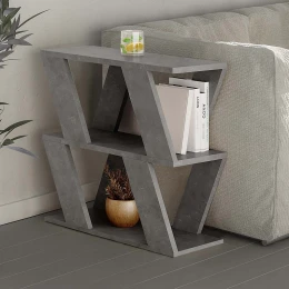 Τραπεζάκι βοηθητικό Lazena χρώμα γκρι ρετρό 60x22x57εκ.