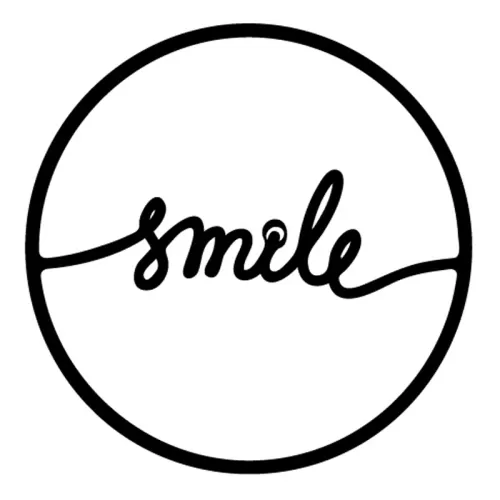 Διακοσμητικό τοίχου Smile μεταλλικό χρώμα μαύρο 45x2x45εκ.