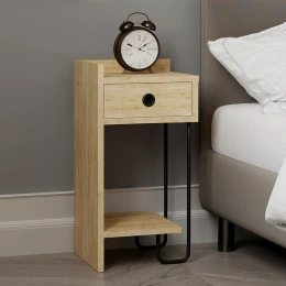 Κομοδίνο Sirius αριστερό χρώμα sapphire oak 32x30x61εκ.