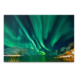Πίνακας σε καμβά "Aurora Borealis" ψηφιακής εκτύπωσης 100x70x3εκ.