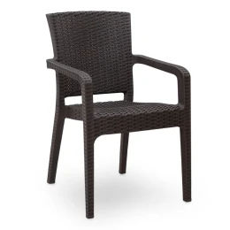 Πολυθρόνα πολυπροπυλενίου Clio recycled χρώμα καφέ 57x55x86εκ.