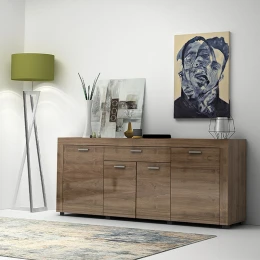 Μπουφές Joseph χρώμα καρυδί 177x40x76εκ.