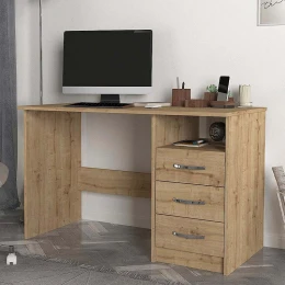 Γραφείο εργασίας Eldoris χρώμα sapphire oak 120x60x75εκ.