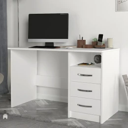 Γραφείο εργασίας Eldoris χρώμα λευκό 120x60x75εκ.