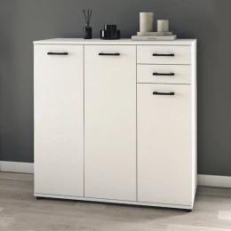 Παπουτσοθήκη - Ντουλάπι Polly χρώμα λευκό 108x35x108εκ.