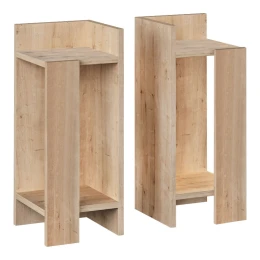 Κομοδίνο Elos σετ 2 τεμαχίων χρώμα sapphire oak 25x27x60εκ.