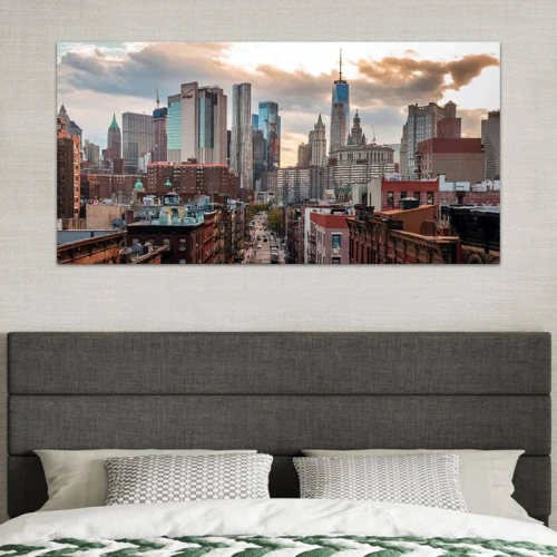 Πίνακας σε καμβά "New York Manhattan" ψηφιακής εκτύπωσης 140x70x3εκ.
