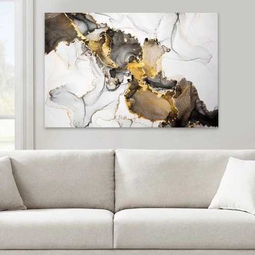 Πίνακας σε καμβά "Abstract Golden Dream" ψηφιακής εκτύπωσης 100x70x3εκ.