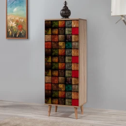 Παπουτσοθήκη - Ντουλάπι Soho χρώμα sonoma 50x38x135εκ.