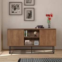 Μπουφές Amedeo χρώμα καρυδί 140x36x72εκ.