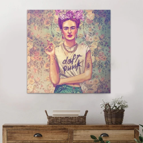 Πίνακας σε καμβά "Frida Punk" ψηφιακής εκτύπωσης 60x60x3εκ.