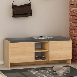 Παπουτσοθήκη Zulla χρώμα sapphire oak 110x37x43εκ.