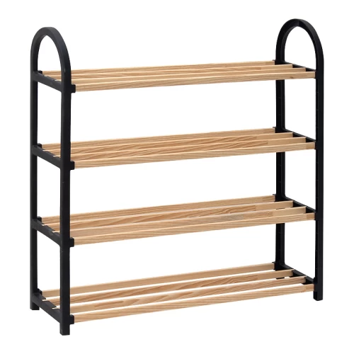 Παπουτσοθήκη ξύλινη - πλαστική χρώμα φυσικό - μαύρο 67x18x65εκ. Παπουτσοθήκη ξύλινη - πλαστική χρώμα φυσικό - μαύρο 67x18x65εκ.