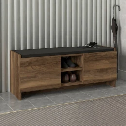 Παπουτσοθήκη Verly χρώμα καρυδί 110x33,2x43εκ.