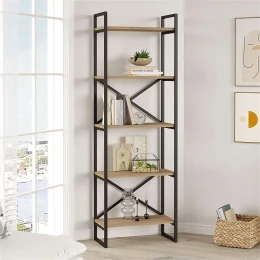 Βιβλιοθήκη Dusan χρώμα sepet oak 58x30x175εκ.