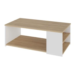 Τραπεζάκι σαλονιού Berg χρώμα sapphire oak - λευκό 110x60x40εκ.