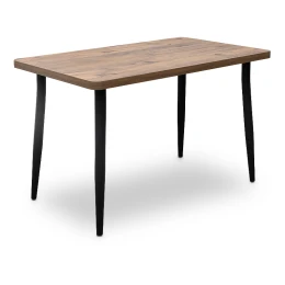 Τραπέζι Levico Mdf - μεταλλικό χρώμα ακακίας 130x75x75εκ.