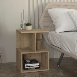 Κομοδίνο - Τραπεζάκι βοηθητικό Entiero χρώμα sapphire oak 39,8x35x54,6εκ.