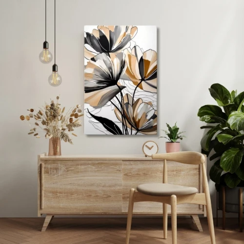 Πίνακας σε καμβά "Pastel Flower" ψηφιακής εκτύπωσης 70x100x3εκ.
