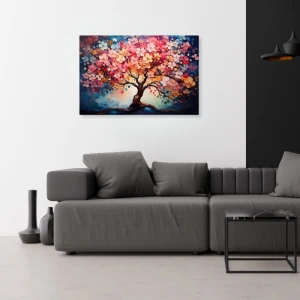 Πίνακας σε καμβά "Pink Tree" ψηφιακής εκτύπωσης 100x70x3εκ.