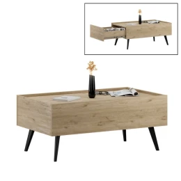Τραπεζάκι σαλονιού Luna χρώμα florida oak 102x61x44εκ.