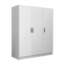 Ντουλάπα ρούχων Victoria τρίφυλλη χρώμα λευκό 150x60x181εκ.