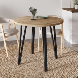 Τραπέζι Xana χρώμα sepet oak Ø90x77,5εκ.