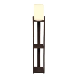 Φωτιστικό δαπέδου Verma I E27 Mdf/ύφασμα Pvc χρώμα wenge - κρεμ 18,5x18,5x142εκ.