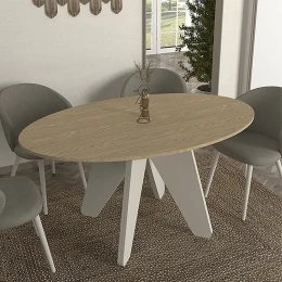 Τραπέζι Rebel χρώμα rota oak - sandstone 150x90x75εκ.