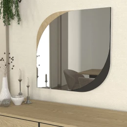 Καθρέπτης τοίχου Lava Μegapap χρώμα rota oak - ανθρακί 70x2,2x70εκ.
