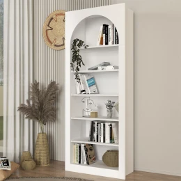 Βιβλιοθήκη Voila χρώμα λευκό 74x35x180εκ.
