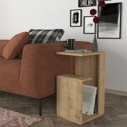 Τραπεζάκι βοηθητικό Rosana χρώμα sapphire oak 35x29,5x60εκ.