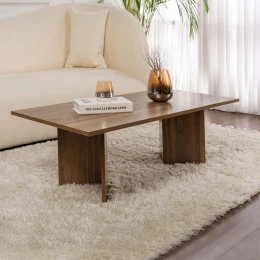 Τραπεζάκι σαλονιού Sabin χρώμα καρυδί 119x60x40εκ.