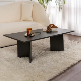 Τραπεζάκι σαλονιού Sabin χρώμα black wood 119x60x40εκ.