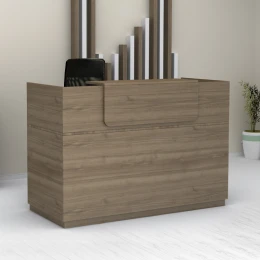 Γραφείο υποδοχής - reception Lemmon χρώμα καρυδί 160x70x110εκ.