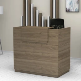 Γραφείο υποδοχής - reception Lemmon χρώμα καρυδί 120x70x110εκ.