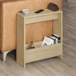 Τραπεζάκι βοηθητικό Simpi χρώμα sapphire oak 55x20x60εκ.