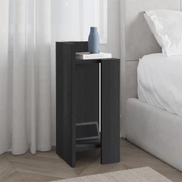 Κομοδίνο Elos αριστερό χρώμα black wood 25x27x60εκ.