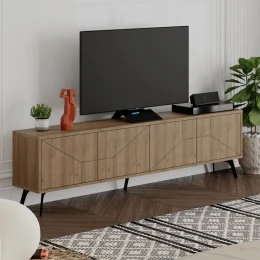 Έπιπλο τηλεόρασης Dune χρώμα ανοιχτό καρυδί 180x29,6x50εκ.