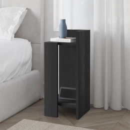Κομοδίνο Elos δεξί χρώμα black wood 25x27x60εκ.