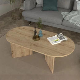 Τραπεζάκι σαλονιού Cortado χρώμα sapphire oak 120x60x39,6εκ.