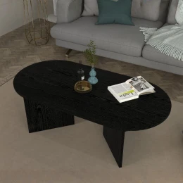 Τραπεζάκι σαλονιού Cortado χρώμα sencron black 120x60x39,6εκ.