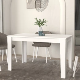 Τραπέζι Darlen χρώμα λευκό 125x72x74εκ.