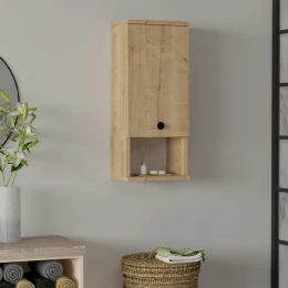 Ντουλάπι μπάνιου επιτοίχιο Mis χρώμα sapphire oak 30x21,8x71εκ.