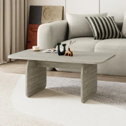 Τραπεζάκι σαλονιού Pietra χρώμα travertine 100x60x41,8εκ.