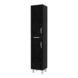 Ντουλάπι κουζίνας - μπάνιου Selina χρώμα sencron black 35x31x179εκ.
