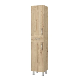 Ντουλάπι κουζίνας - μπάνιου Selina χρώμα sapphire oak 35x31x179εκ.