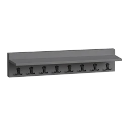 Κρεμάστρα τοίχου Vettini χρώμα ανθρακί 100x12x20εκ.